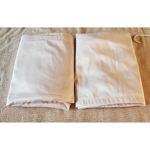 Simply Shabby Chic Blush Pink Faux Silk Curtain Panels 84x40 Set of 2 Rod Pocket